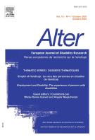 Alter - European Journal of Disability research